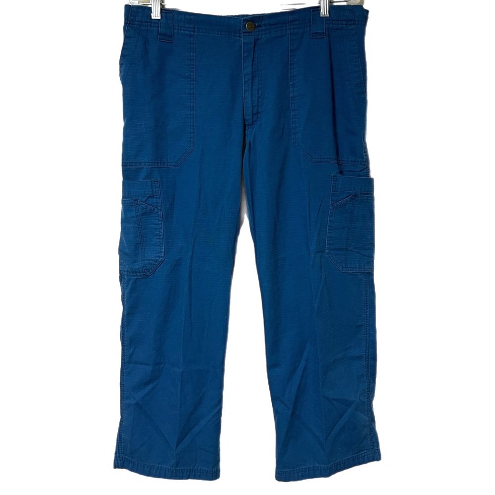Carhartt Women’s Blue Ripstop Cargo Pants Scrubs Size Large Short